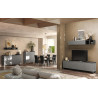 Meuble TV moderne 241 cm gris foncé/ardoise Tristan