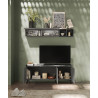 Meuble TV moderne gris foncé/ardoise 181 cm Tristan