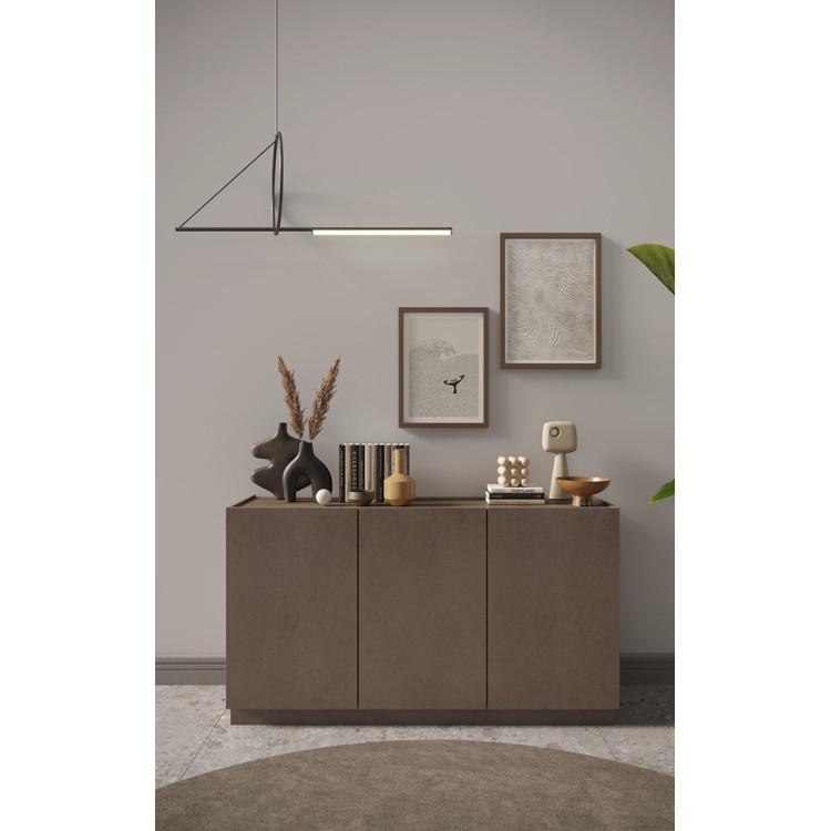 buffet/bahut 3 portes 155 cm bronze/chêne mercure Fantastic