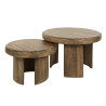 Tables basses rondes en bois de manguier massif Jesabel (lot de 2)