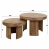 Tables basses rondes en bois de manguier massif Jesabel (lot de 2)