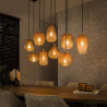 Suspension industrielle 9 lampes en verre Mattie