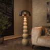 Lampadaire design en métal gris naturel H 152 cm Globe