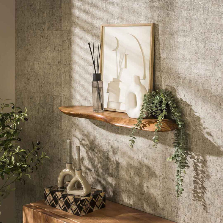 Etagère murale 90 cm en acacia massif naturel Estelle