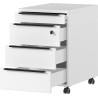 Caisson de bureau mobile blanc 4 tiroirs Maily