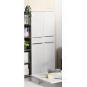 Armoire haute de bureau blanche 4 portes/1 tiroirs Maily