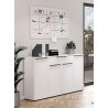 Armoire de bureau 4 portes/1 tiroir blanche Maily