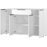 Armoire de bureau 4 portes/1 tiroir blanche Maily