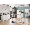 Armoire de bureau 4 portes/1 tiroir blanche Maily