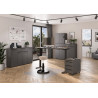 Bureau droit réglable en hauteur graphite Maily