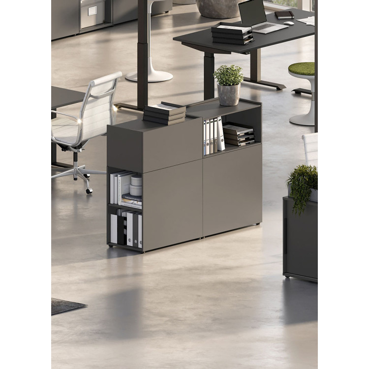 Meuble de rangement de bureau graphite Maily