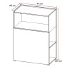 Meuble de rangement de bureau graphite Maily