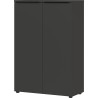 Armoire basse de bureau 2 portes graphite Maily