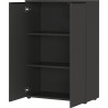 Armoire basse de bureau 2 portes graphite Maily