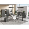 Armoire basse de bureau 2 portes graphite Maily