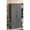 Armoire de bureau haute graphite 2 portes Maily