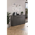 Armoire de bureau 4 portes/1 tiroir graphite Maily