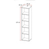 Etagère de bureau 5 compartiments graphite Maily