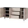 Buffet/bahut contemporain 190 cm chêne castello Horia