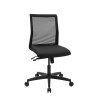 Chaise de bureau en tissu noir Marty