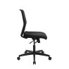 Chaise de bureau en tissu noir Marty