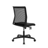 Chaise de bureau en tissu noir Marty