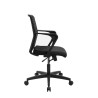 Chaise de bureau en tissu noir Marty