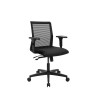 Chaise de bureau en tissu noir Marty