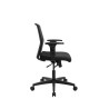 Chaise de bureau en tissu noir Marty