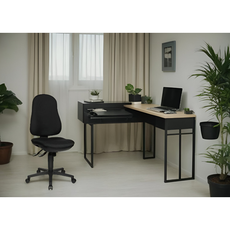 Chaise de bureau en tissu solys