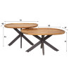 Tables basses en acacia massif naturel Jessie (lot de 2)