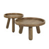 Tables basses rondes en bois de manguier massif Axel (lot de 2)