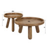 Tables basses rondes en bois de manguier massif Axel (lot de 2)