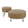 Tables basses rondes en acacia massif naturel Horizon (lot de 2)