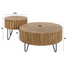 Tables basses rondes en acacia massif naturel Horizon (lot de 2)