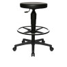 Tabouret d'atelier ergonomique en PU sur roulettes Seventy