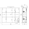 Ensemble de salle de bain moderne graphite 4 éléments Créteil