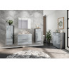 Meuble sous lavabo moderne graphite/verre gris Valdo