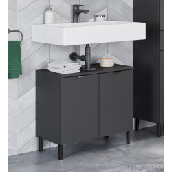 Meuble sous vasque moderne graphite Ariana