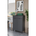 Meuble de rangement moderne de salle de bain graphite Ariana