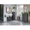 Meuble de rangement moderne de salle de bain graphite Ariana