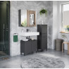 Ensemble de salle de bain moderne graphite Ariana