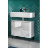 Meuble sous lavabo 60 cm blanc brillant Salsa