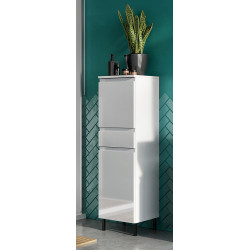 Colonne de salle de bain H 120 cm blanc brillant Salsa