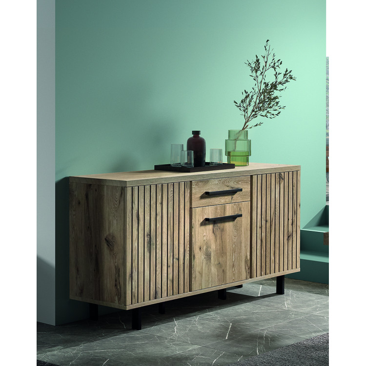 Buffet/bahut contemporain 180 cm chêne canyon Timber