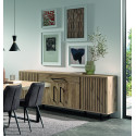 Buffet/bahut contemporain 225 cm chêne canyon Timber