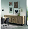 Buffet/bahut contemporain 225 cm chêne canyon Timber