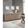 Buffet/bahut contemporain 225 cm chêne canada Heleane