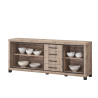 Buffet/bahut contemporain 225 cm chêne canada Heleane