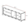 Buffet/bahut contemporain 225 cm chêne canada Heleane